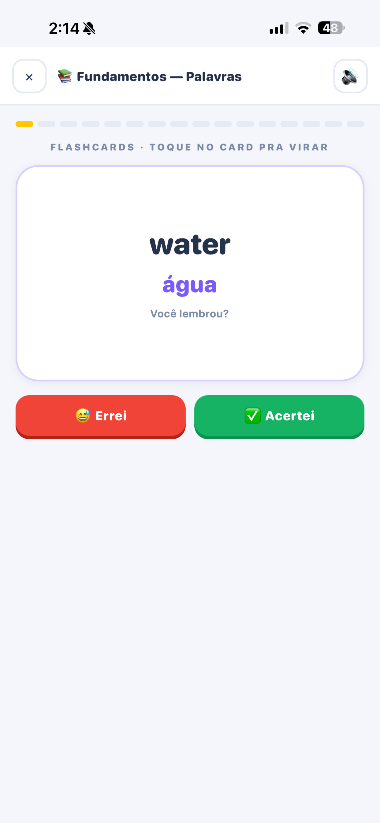 Tela do app